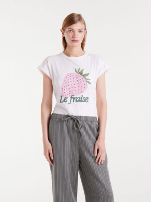Compania Fantastica White T-shirt with Le Fraise Print