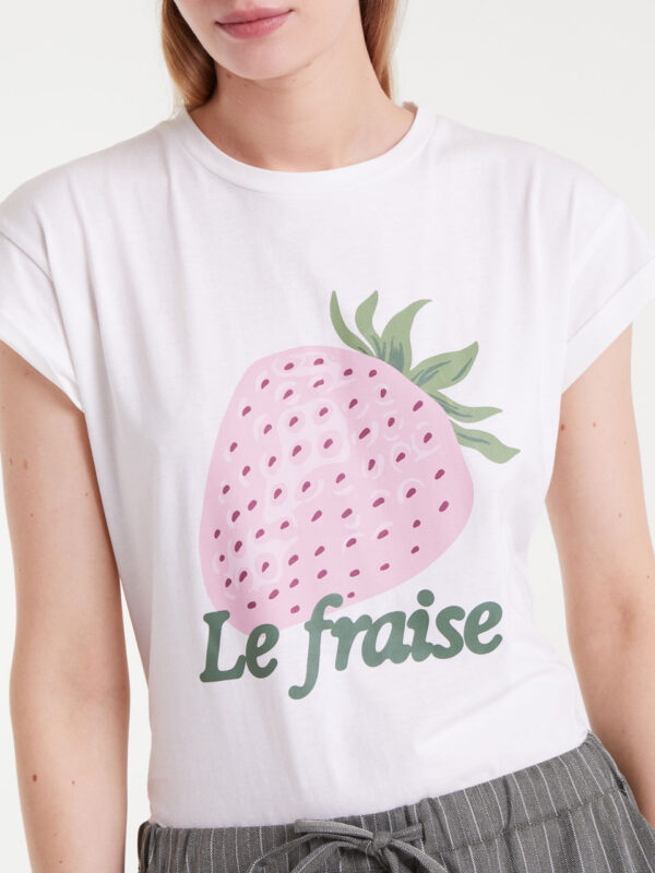 Compania Fantastica White T-shirt with Le Fraise Print