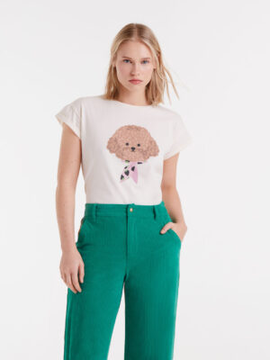 Compania Fantastica T-shirt with Poodle Print