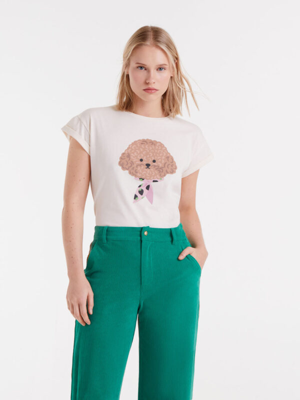 Compania Fantastica T-shirt with Poodle Print