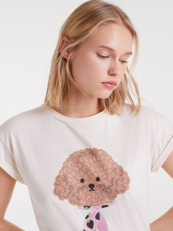 Compania Fantastica T-shirt with Poodle Print