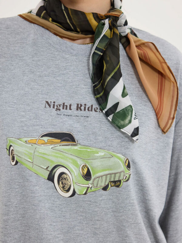 Hemithea Cheetah T-shirt Retro Car Grey