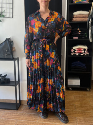We are Pleated Umbrella Maxi Skirt