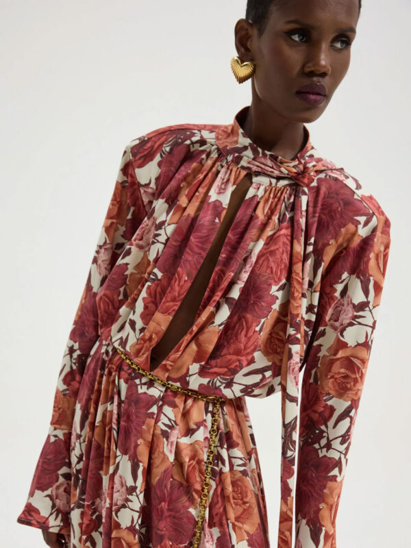 Hemithea Peony Dress Rust