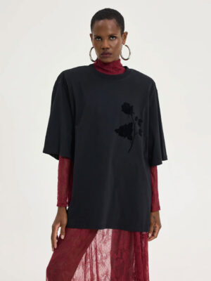 Hemithea Sahara Flower T-shirt Black