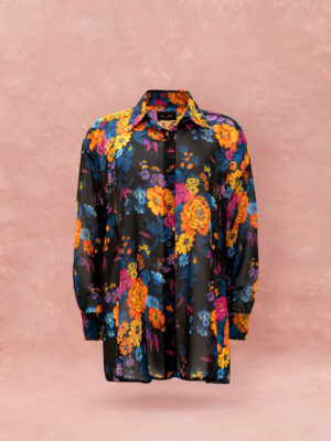 We are Chiffon Shirt Black Tapetsaria