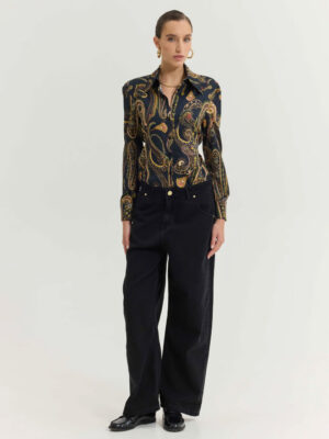 Hemithea Bafalo Denim Pants Black