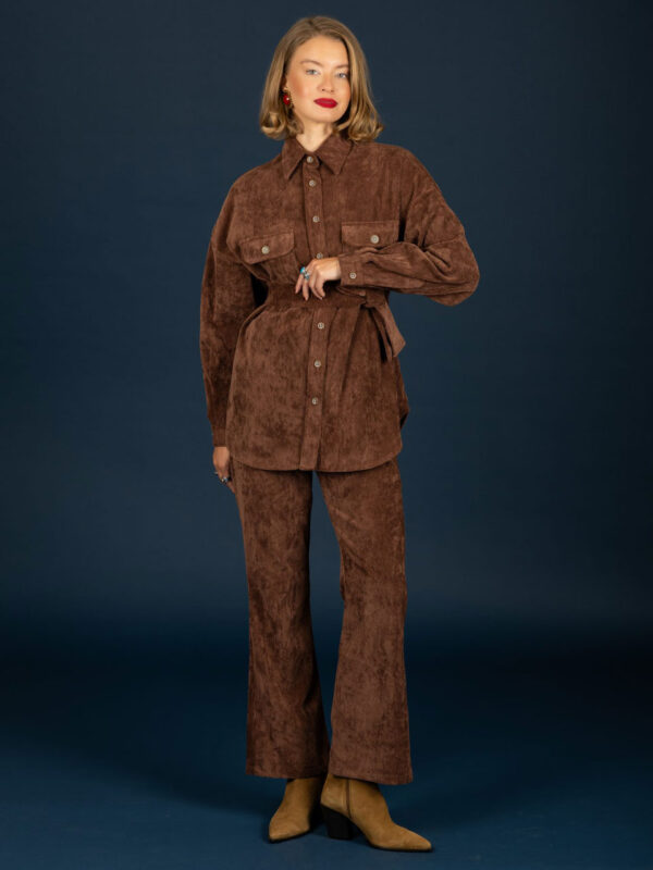 Chaton Morris Oversized Shirt Chocolate