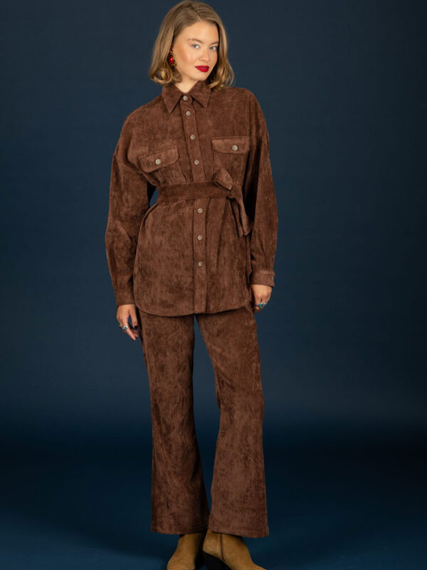 Chaton Morris Oversized Shirt Chocolate