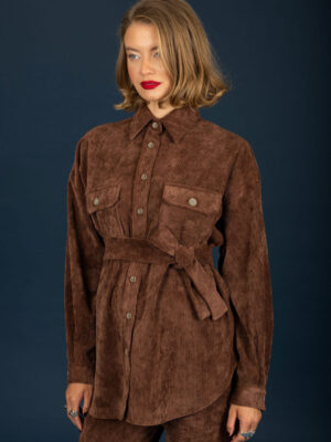 Chaton Morris Oversized Shirt Chocolate