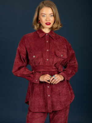 Chaton Morris Oversized Shirt Bordeaux