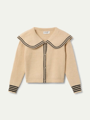 Compania Fantastica Beige Sailor Collar Cardigan
