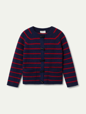 Compania Fantastica Red Striped Knit Cardigan