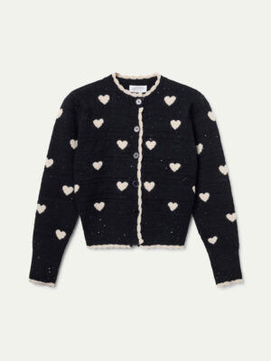 Compania Fantastica Jacquard Cardigan with Hearts
