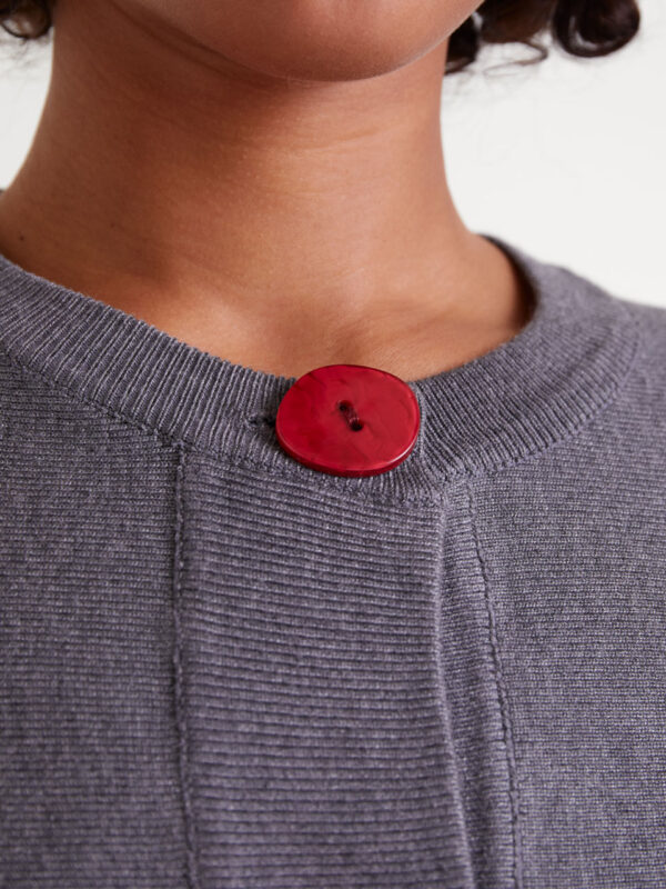Compania Fantastica Grey Flared Knit Cardigan