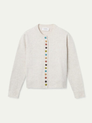 Compania Fantastica Ecru Knitted Cardigan