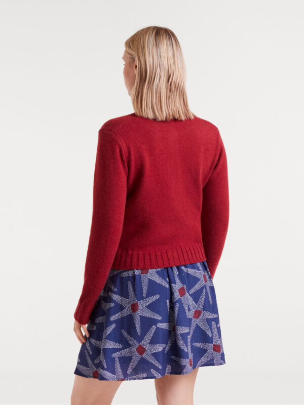 Compania Fantastica Red Knitted Cardigan