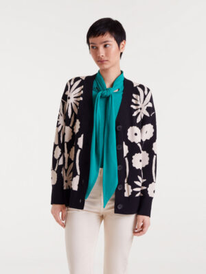 Compania Fantastica Tofu Print Jacquard Cardigan