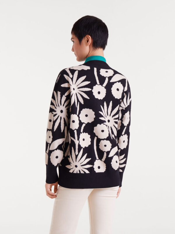 Compania Fantastica Tofu Print Jacquard Cardigan
