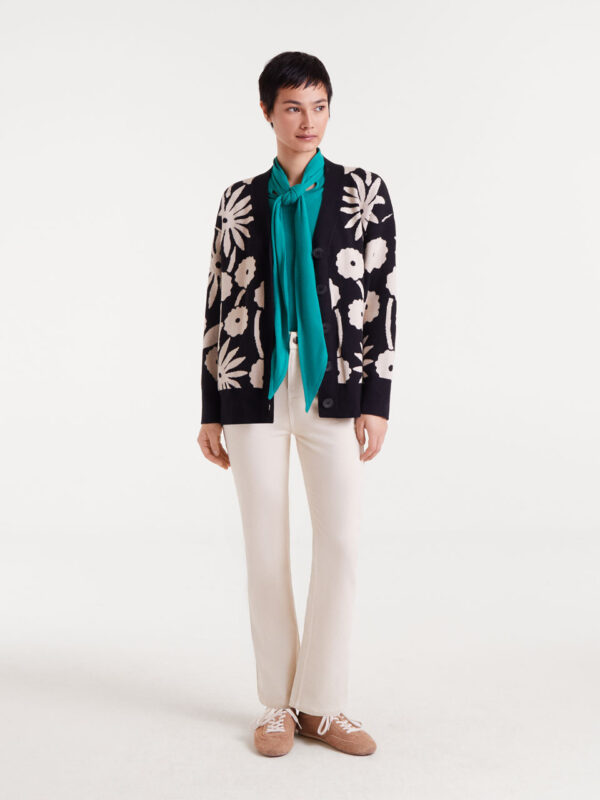 Compania Fantastica Tofu Print Jacquard Cardigan