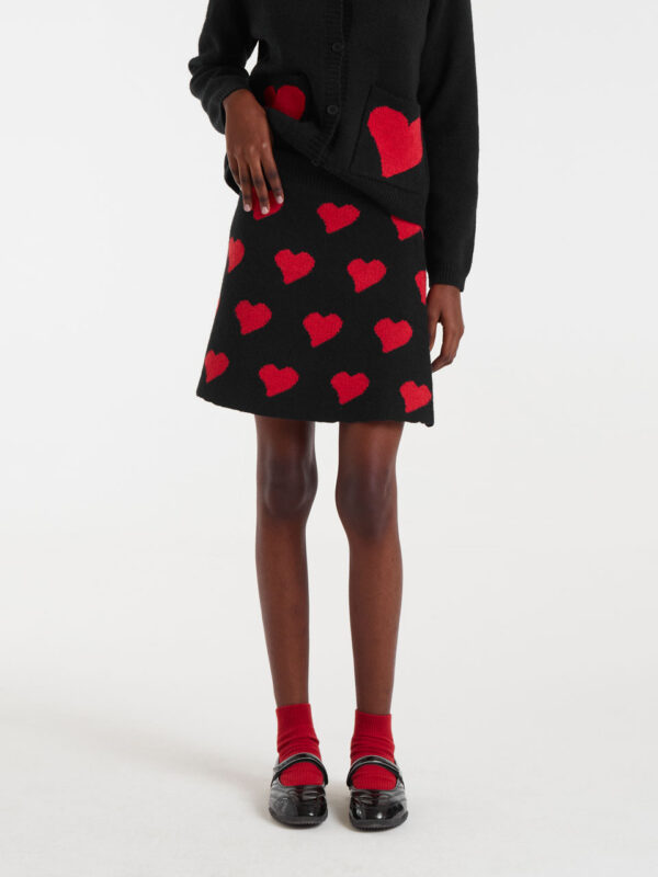 Compania Fantastica Heart Attack Jacquard Short Skirt