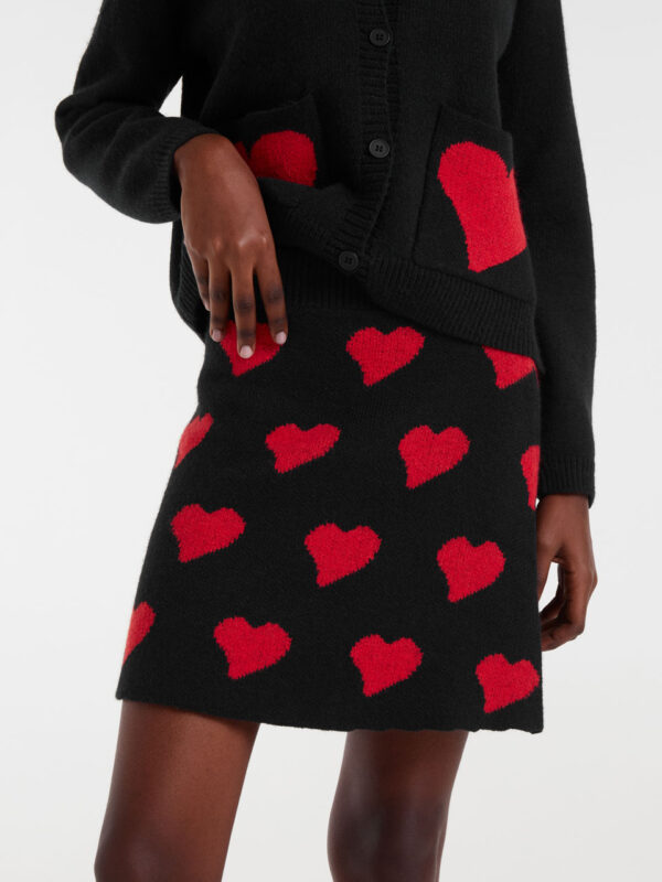 Compania Fantastica Heart Attack Jacquard Short Skirt