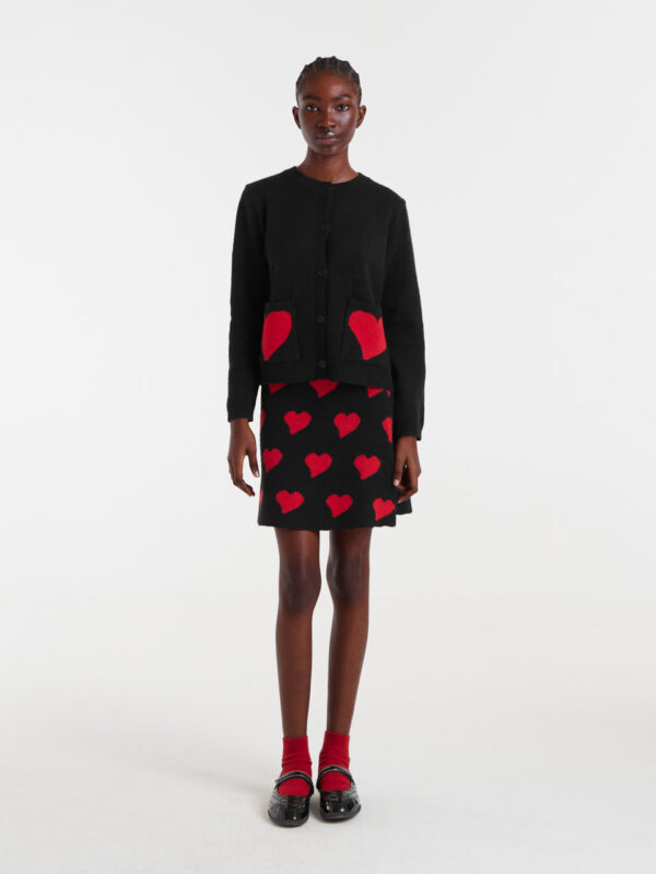 Compania Fantastica Heart Attack Jacquard Short Skirt