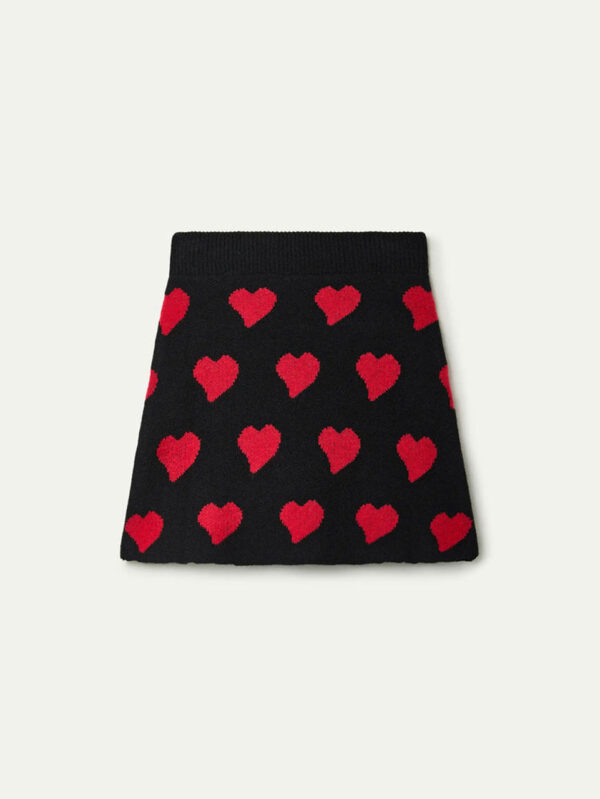 Compania Fantastica Heart Attack Jacquard Short Skirt
