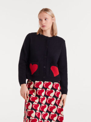 Compania Fantastica Heart Attack Jacquard Cardigan
