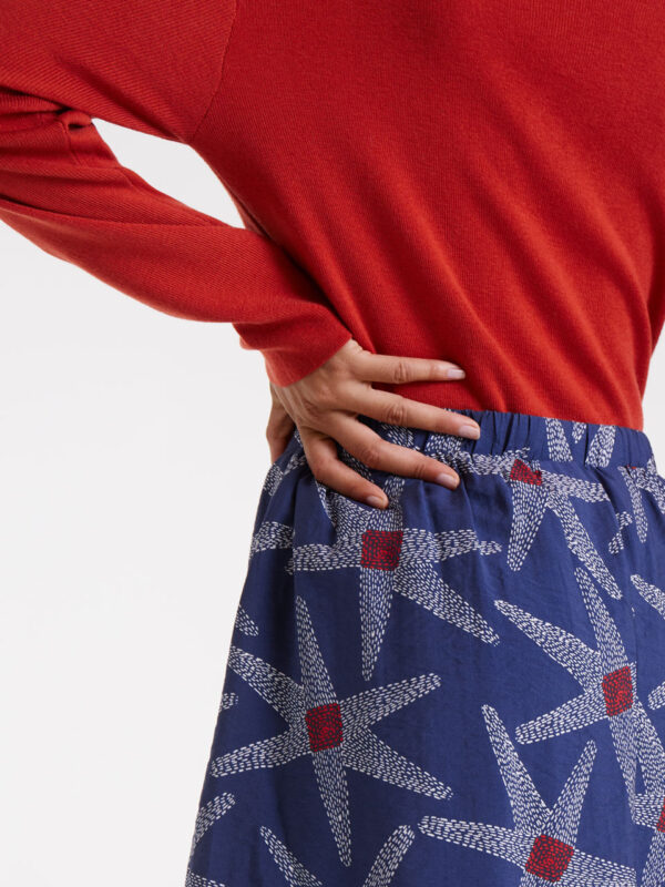 Compania Fantastica Short Skirt with Starship Print