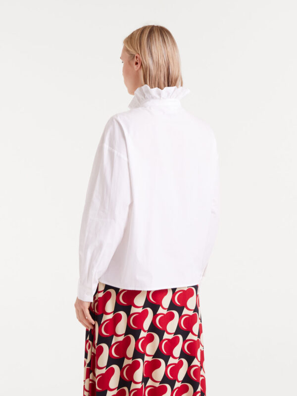 Compania Fantastica White Ruffled Shirt