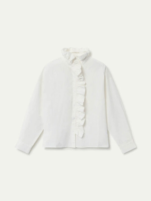 Compania Fantastica White Ruffled Shirt
