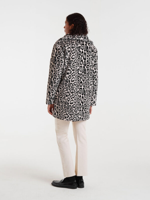 Compania Fantastica White Animal Print Coat