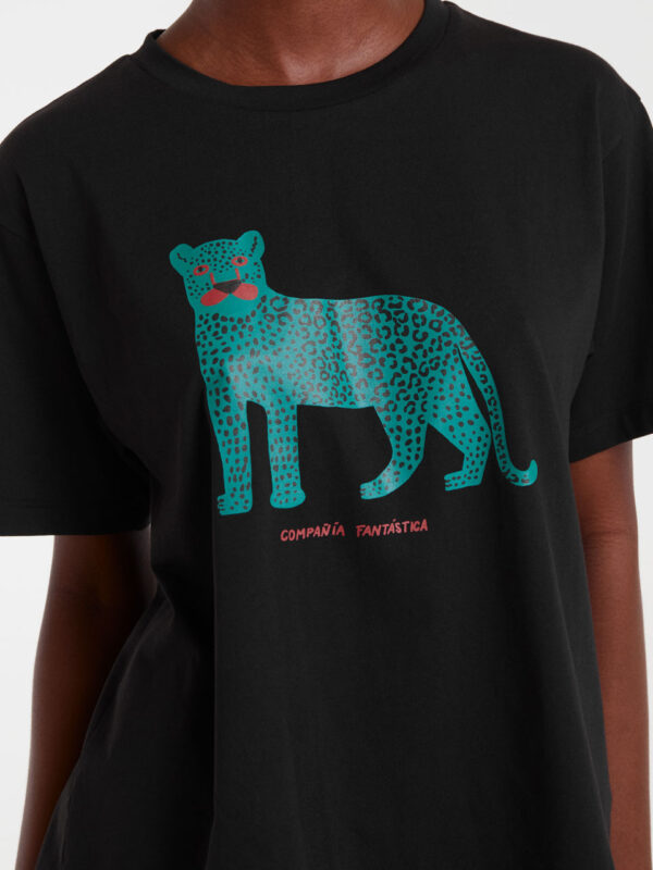 Compania Fantastica T-shirt with Leopard Print