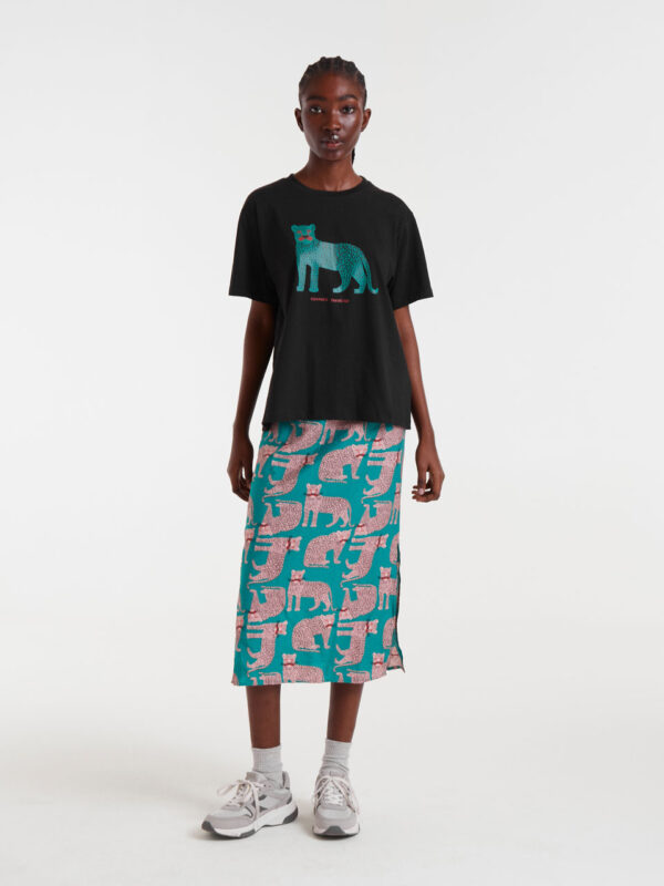 Compania Fantastica T-shirt with Leopard Print