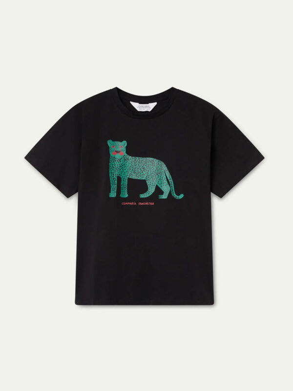Compania Fantastica T-shirt with Leopard Print
