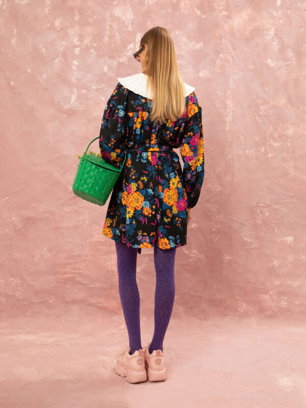 We are Big Collar Mini Dress Tapetsaria Black