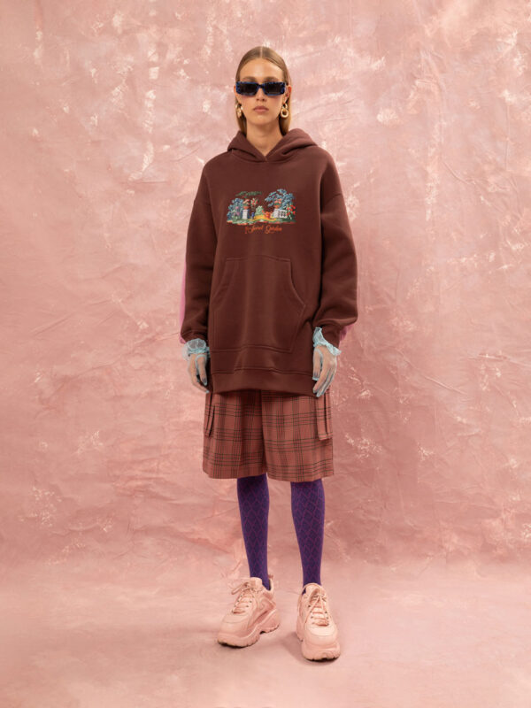 We are Oversized Hoodie Brown/Pink