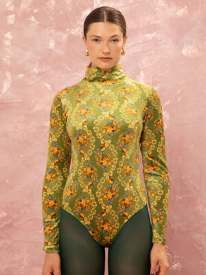 We are Fluffy Bodysuit Lace Bouquet Lime
