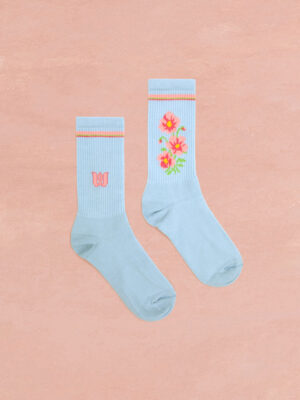 We are Unisex Socks Light Blue Flowers
