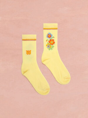 We are Unisex Socks Yellow Flowers