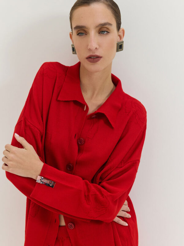 Hemithea Lagoon Cardigan Red