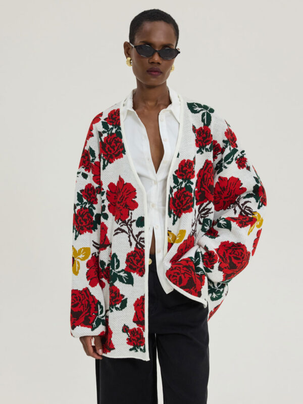 Hemithea Old Fashioned Cardigan Red