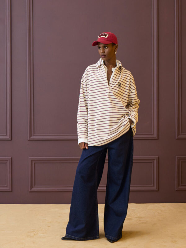 Hemithea Sidecar Sweatshirt Grey Bordeaux